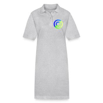 Futuristic Spiral Abstract Design - Stanley/Stella PAIGER Organic Women’s Polo Dress - black - Front
