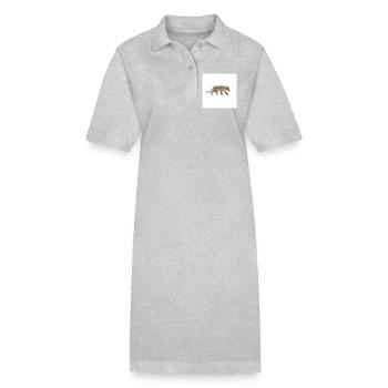 VisionWear Panther Plaid – Conception de motifs de luxe - Robe polo bio PAIGER Stanley/Stella Femme - gris chiné - Devant