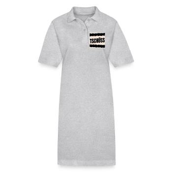 ADIEU LES CYCLISTES À VÉLO - Robe polo bio PAIGER Stanley/Stella Femme - gris chiné - Devant