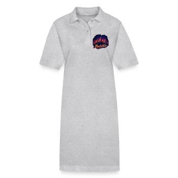 Manhattan City New York Silhouette Gift - Stanley/Stella PAIGER Organic Women’s Polo Dress - heather grey - Front