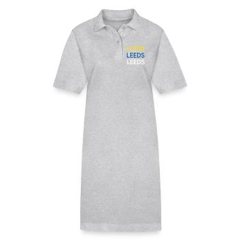 Trio identitaire de Leeds City - Robe polo bio PAIGER Stanley/Stella Femme - gris chiné - Devant