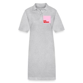 HERZ LOS ANGELES USA - Stanley/Stella Frauen Bio-Polokleid PAIGER - Grau meliert - Vorne