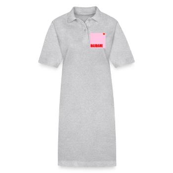 BAUHERRIN BAUDAME HAUSBAU HERZ - Stanley/Stella Frauen Bio-Polokleid PAIGER - Grau meliert - Vorne