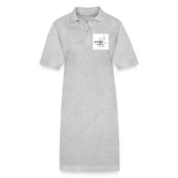 Berlin Line Art Silhouette Point de repère - Robe polo bio PAIGER Stanley/Stella Femme - gris chiné - Devant
