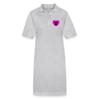 Bouledogue - Robe polo bio PAIGER Stanley/Stella Femme - gris chiné - Devant