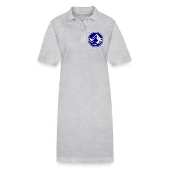 Berg Symbol Gipfel - Stanley/Stella Frauen Bio-Polokleid PAIGER - Grau meliert - Vorne