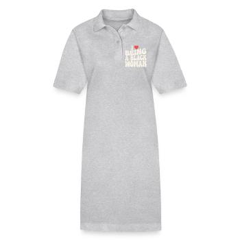 Déclaration d’identité de la fière femme noire - Robe polo bio PAIGER Stanley/Stella Femme - gris chiné - Devant