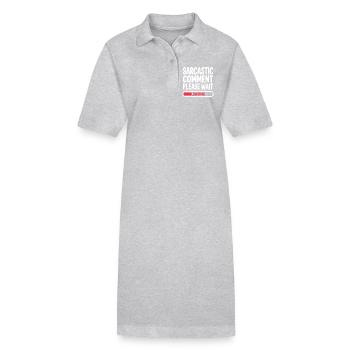 Commentaire sarcastique : Veuillez patienter, déclaration humoristique - Robe polo bio PAIGER Stanley/Stella Femme - gris chiné - Devant