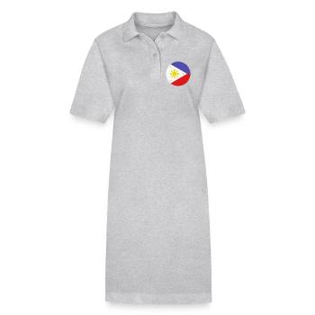 Drapeau rond philippin - Robe polo bio PAIGER Stanley/Stella Femme - gris chiné - Devant