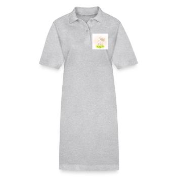 La liberté dans le vent - Robe polo bio PAIGER Stanley/Stella Femme - gris chiné - Devant