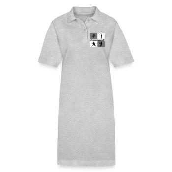 Dynamique des silhouettes de basketball - Robe polo bio PAIGER Stanley/Stella Femme - gris chiné - Devant