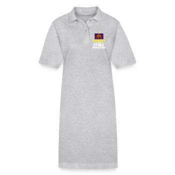 Zertifizierter Spezialist für klinische Stressreduktion - Stanley/Stella Frauen Bio-Polokleid PAIGER - Grau meliert - Vorne