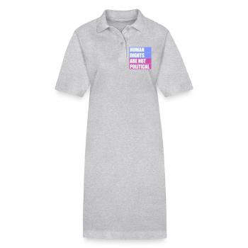Les droits de l’homme ne sont pas politiques Logo Menschenrechte - Robe polo bio PAIGER Stanley/Stella Femme - gris chiné - Devant