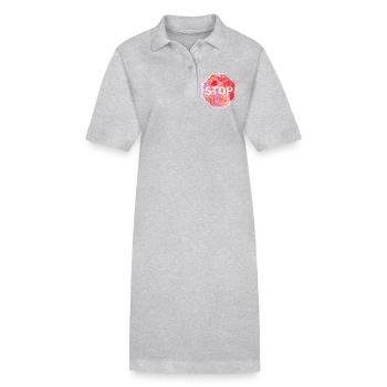 Panneau stop grunge - Robe polo bio PAIGER Stanley/Stella Femme - gris chiné - Devant
