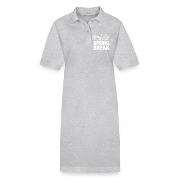 Bruder, es ist Frühlingsferien - Stanley/Stella Frauen Bio-Polokleid PAIGER - Grau meliert - Vorne