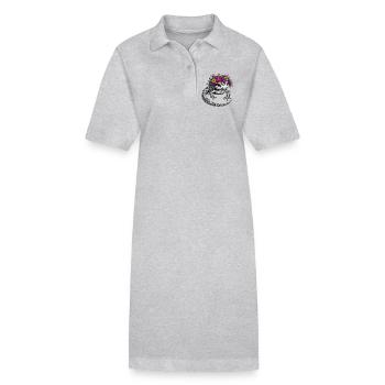 Flora Salamander Kranz - Stanley/Stella Frauen Bio-Polokleid PAIGER - Grau meliert - Vorne