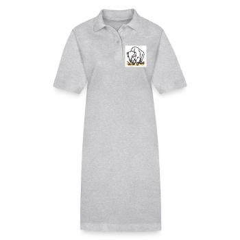 Bison auf gelbem Gras - Stanley/Stella Frauen Bio-Polokleid PAIGER - Grau meliert - Vorne