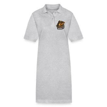 Carp Addict Spiegel Karpfenfischerei-Design - Stanley/Stella Frauen Bio-Polokleid PAIGER - Grau meliert - Vorne