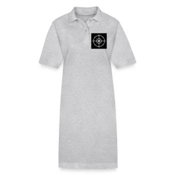 Réticule de cible minimal - Robe polo bio PAIGER Stanley/Stella Femme - gris chiné - Devant