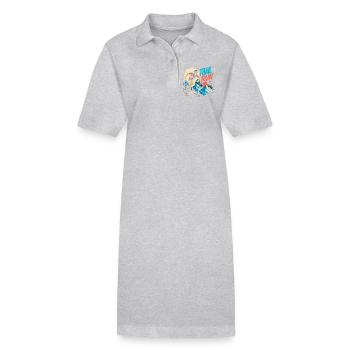 course sur sentier - Robe polo bio PAIGER Stanley/Stella Femme - gris chiné - Devant