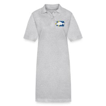 Schweden Angeln Barsch - Stanley/Stella Frauen Bio-Polokleid PAIGER - Grau meliert - Vorne
