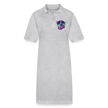 Skelett - Stanley/Stella Frauen Bio-Polokleid PAIGER - Grau meliert - Vorne