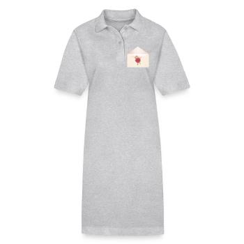 geöffneter Briefumschlag mit Siegel - Stanley/Stella Frauen Bio-Polokleid PAIGER - Grau meliert - Vorne