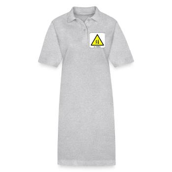 En chaleur - Robe polo bio PAIGER Stanley/Stella Femme - gris chiné - Devant