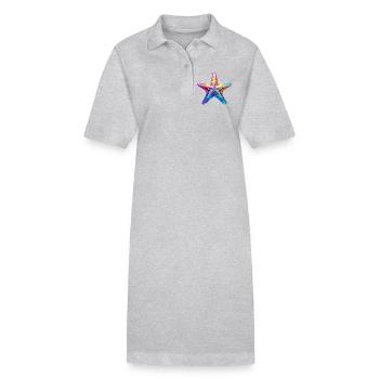 Étoile de mer - Robe polo bio PAIGER Stanley/Stella Femme - gris chiné - Devant