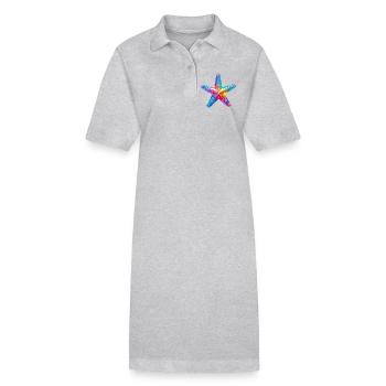 Étoile de mer - Robe polo bio PAIGER Stanley/Stella Femme - gris chiné - Devant