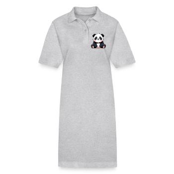 Panda - Stanley/Stella Frauen Bio-Polokleid PAIGER - Grau meliert - Vorne