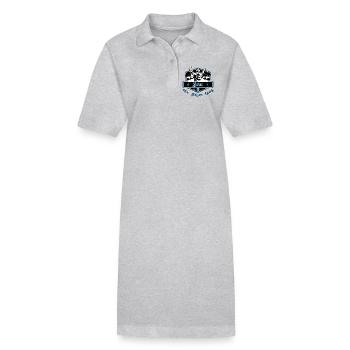 Iéna pour la vie – football - Robe polo bio PAIGER Stanley/Stella Femme - gris chiné - Devant
