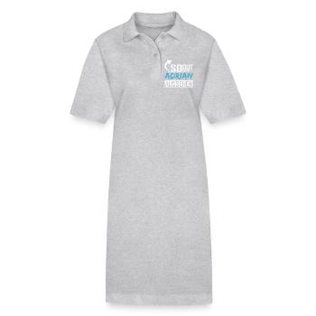 Seul un Adrian peut être aussi beau - Robe polo bio PAIGER Stanley/Stella Femme - gris chiné - Devant