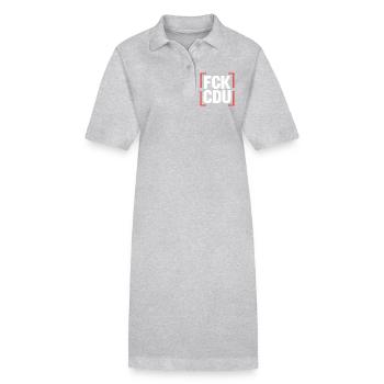 FCK CDU - Logo anti-CDU/CSU - Robe polo bio PAIGER Stanley/Stella Femme - gris chiné - Devant