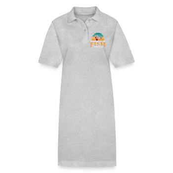 Pêcheur sportif pêcheur pêcheur Pêcheur Dit - Robe polo bio PAIGER Stanley/Stella Femme - gris chiné - Devant