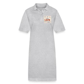 London LON Vintage Airline Tag - Stanley/Stella Frauen Bio-Polokleid PAIGER - Grau meliert - Vorne