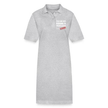 pas à l’abri de la propagande - Robe polo bio PAIGER Stanley/Stella Femme - gris chiné - Devant