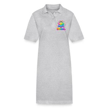 100 Jours d'École Arc-en-Ciel Magique - Robe polo bio PAIGER Stanley/Stella Femme - gris chiné - Devant