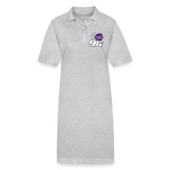 90s Party , Theme Party , forever Young (25) - Stanley/Stella PAIGER Organic Women’s Polo Dress - heather grey - Front