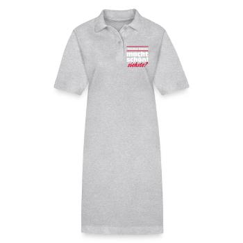 Traktor , Trecker , LandmaschineTrecker fahren(25) - Stanley/Stella Frauen Bio-Polokleid PAIGER - Grau meliert - Vorne