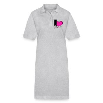 Schlager Party , Schlager Musique , Schlager Love - Robe polo bio PAIGER Stanley/Stella Femme - gris chiné - Devant