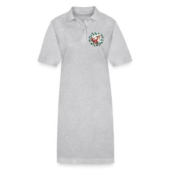 Cercle du renard de lierre - Robe polo bio PAIGER Stanley/Stella Femme - gris chiné - Devant