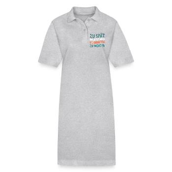 Zu spät vernünftig zu werden - Stanley/Stella Frauen Bio-Polokleid PAIGER - Grau meliert - Vorne