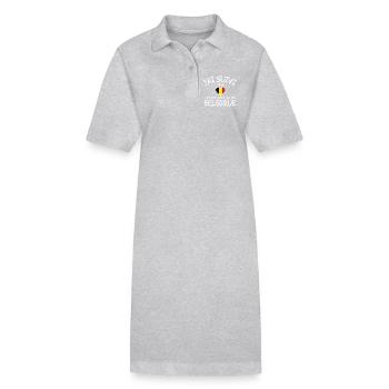Belgique, Belgique humour, je suis Belge - Robe polo bio PAIGER Stanley/Stella Femme - gris chiné - Devant