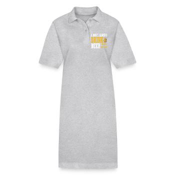 Dicton de bière humoristique : le design au service de la convivialité - Robe polo bio PAIGER Stanley/Stella Femme - gris chiné - Devant