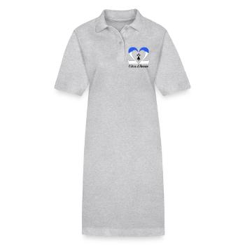 Côtes d'Armor - Robe polo bio PAIGER Stanley/Stella Femme - gris chiné - Devant