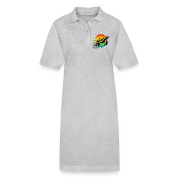 Tortue - Robe polo bio PAIGER Stanley/Stella Femme - gris chiné - Devant