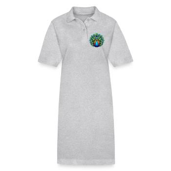 Paon - Robe polo bio PAIGER Stanley/Stella Femme - gris chiné - Devant