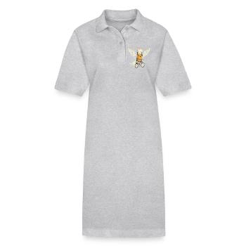 Funny Beer Bicycle Angel Men's Day Father's Day Tour - Stanley/Stella PAIGER Organic Women’s Polo Dress - heather grey - Front