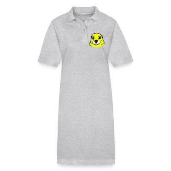 Anxious Dog in Pop Art Style - Stanley/Stella PAIGER Organic Women’s Polo Dress - heather grey - Front